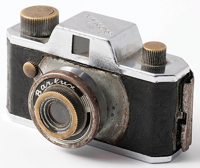 SZPIEGOWSKI, MINIATUROWY APARAT FOTOGRAFICZNY, Japonia, Tuogodo, Barlux, ok. 1955