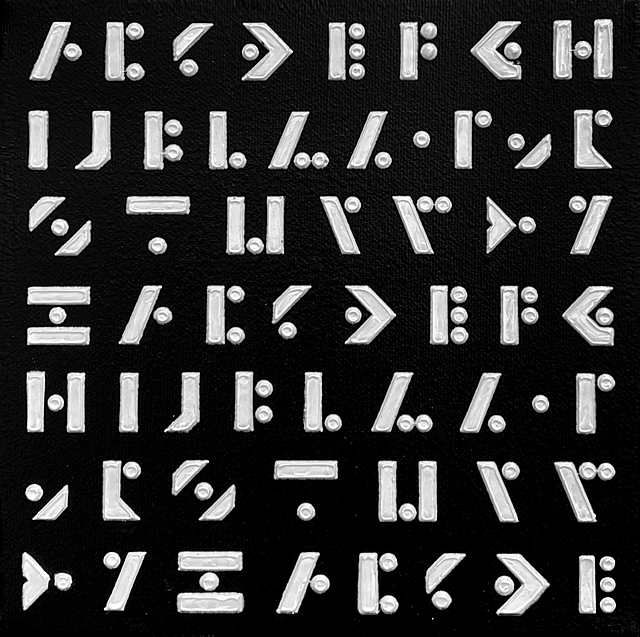 DOTS z cyklu "Alfabety-Mini", 2022