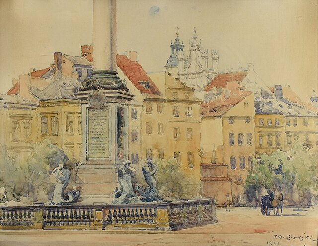Kolumna Zygmunta z trytonami, 1921