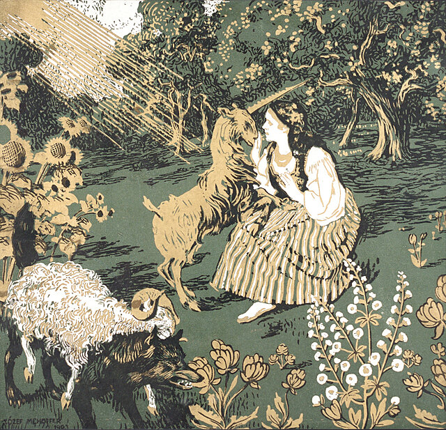 Dziewczyna z jednorożcem, 1903