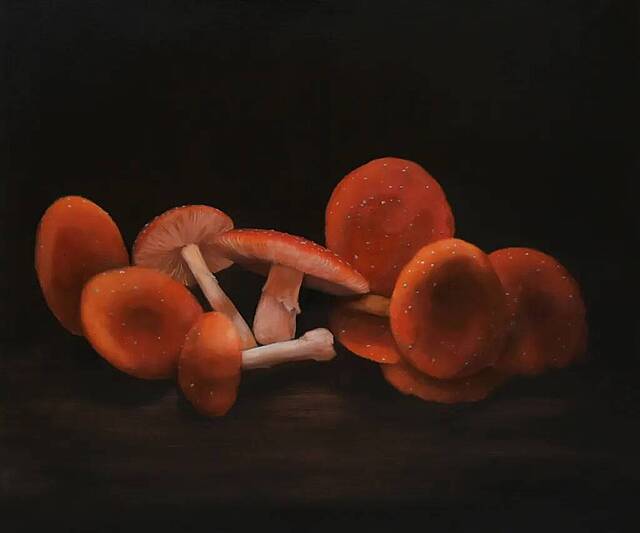 Martwa natura z grzybami (muchomory), 2025