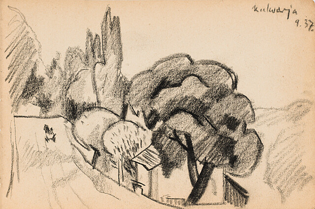 Pejzaż z Kalwarii Zebrzydowskiej, wrzesień 1937