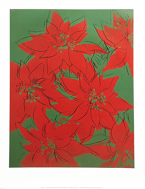 Poinsettias, z serii motywów kwiatowych i świątecznych