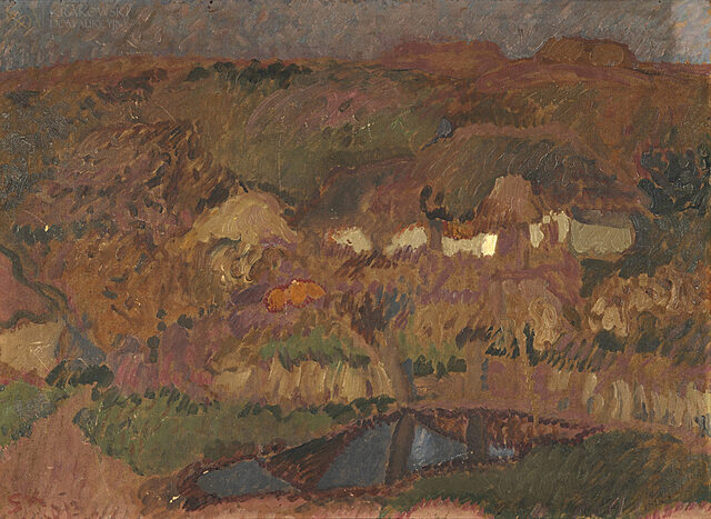 "Pejzaż z białą chatą" (1913)