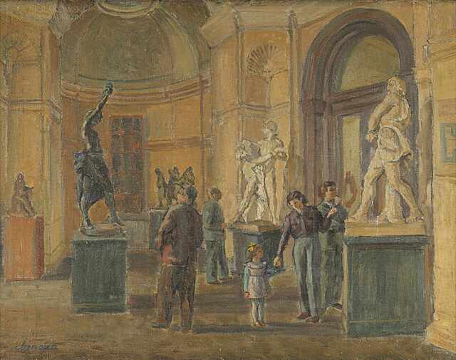 "W Muzeum Narodowym w Krakowie - wnętrze Sukiennic"