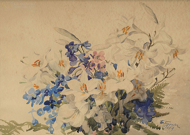 "Bukiet z kwiatami lilii" (1944)