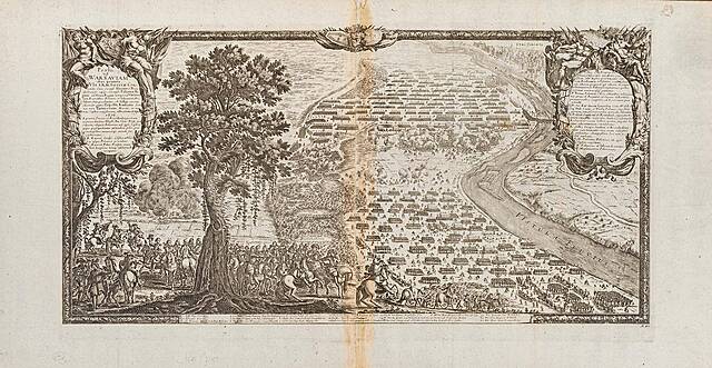 XVII-wieczne przedstawienie bitwy warszawskiej 1656 roku - dzień 1 wg Erika Dahlberga