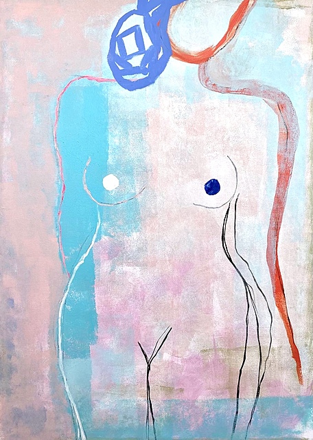 A nude in pink, 2022