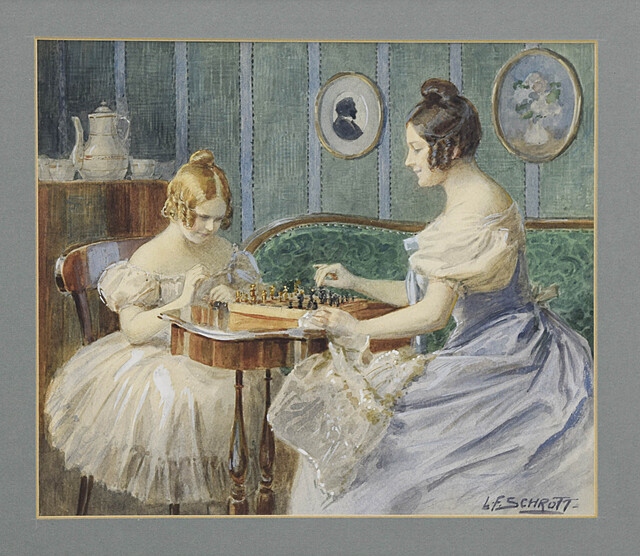 Gra w szachy, ok. 1905-1907