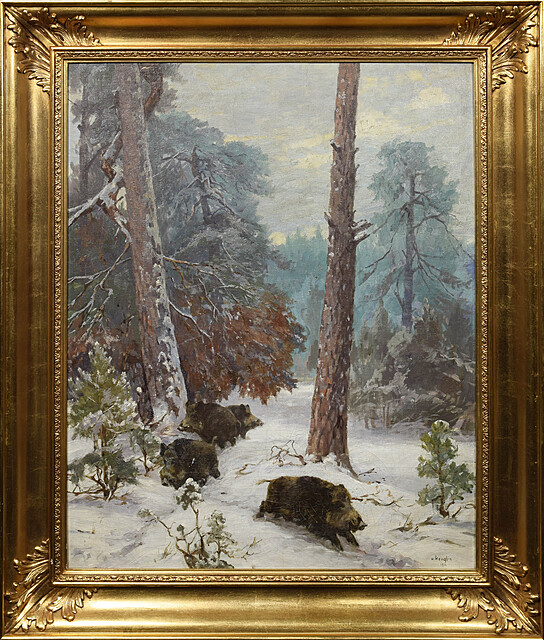 Dziki w lesie, 1911