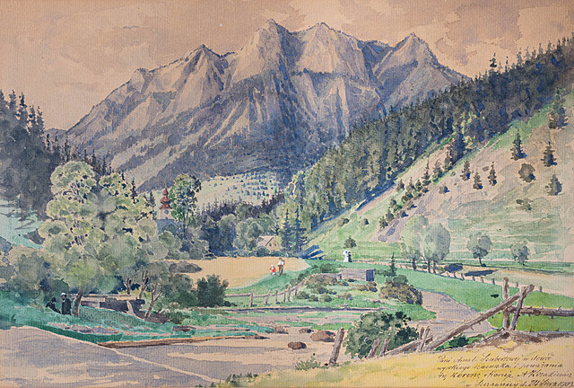 Szczawnica - Widok znad Grajcarka, przed 1903 r.
