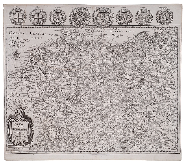 [Mapa Germanii i Polski] Mateusz Merian (1593–1650), Nova Totius Germaniae, 1646