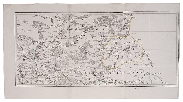 [Świebodzin, Krosno] Roch-Joseph Julien, mapa części Ziemii Lubuskiej. 1756–1780