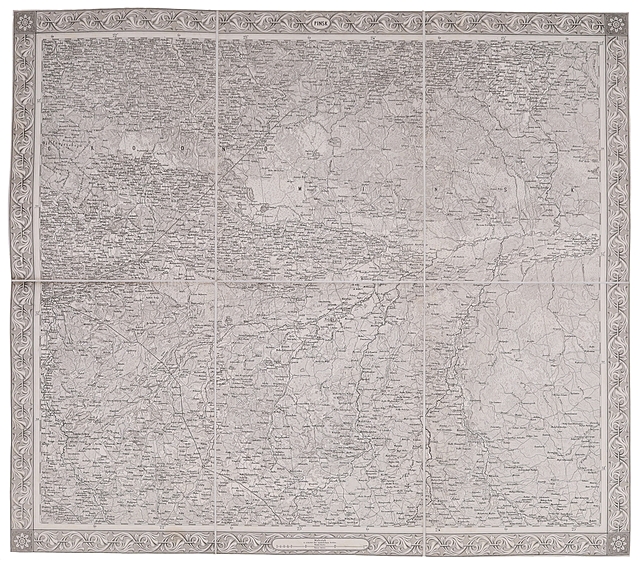 [Białoruś] Josef von Scheda, mapa z tytułem: „Pińsk”, Wiedeń 1871
