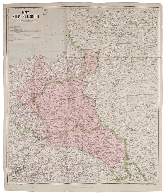 Mapa ziem polskich, Wiedeń 1919 r.