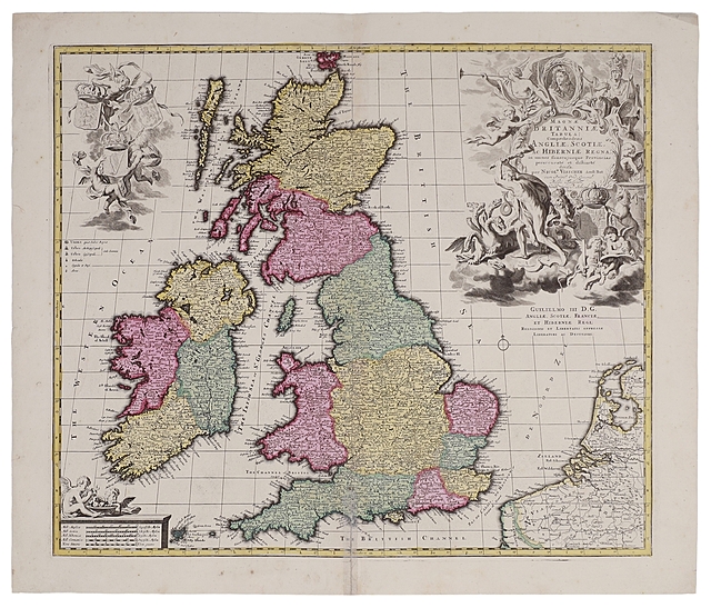 [Wielka Brytania i Irlandia] Nicolas Visscher (1678–1702), Magnae Britanniae, pocz. XVIII w.