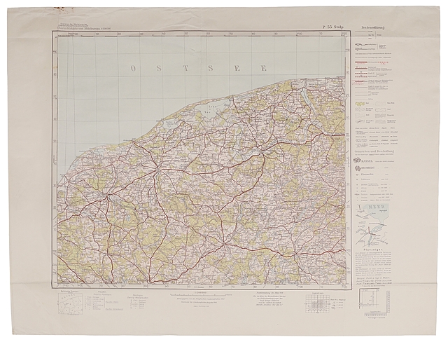 Mapa sztabowa Pomorza, 1940
