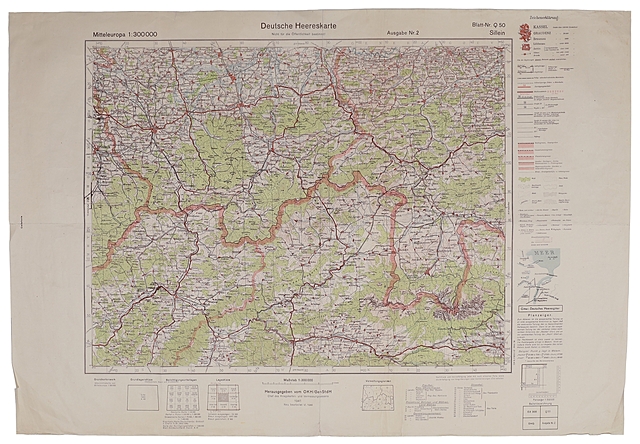 Mapa sztabowa południowo-wschodniej Polski, 1944