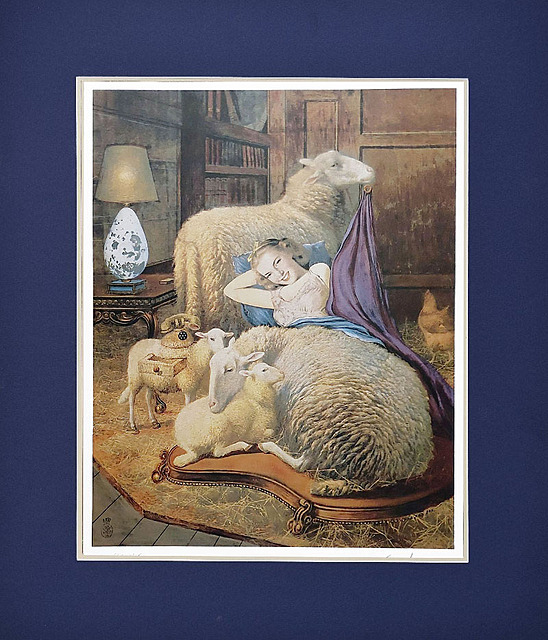 Reclining Girl in Sheep