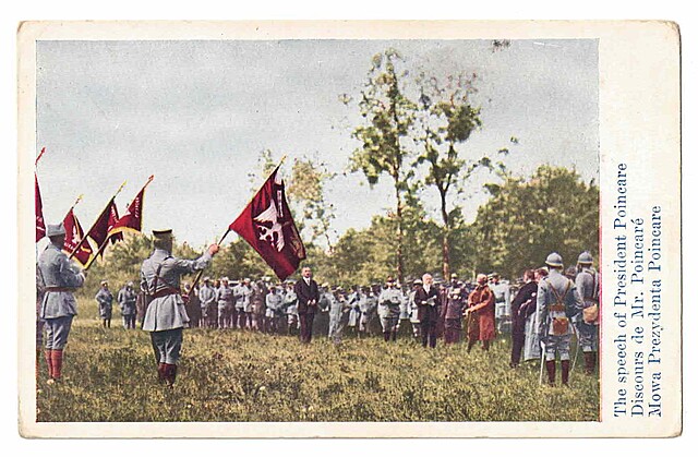 Presentation of flags to 1st Division of Polish Army in France, 22nd June 1918: The speech of President Poincare