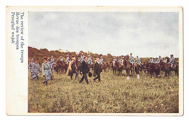 Presentation of flags to 1st Division of Polish Army in France, 22nd June 1918: The review of the Troops