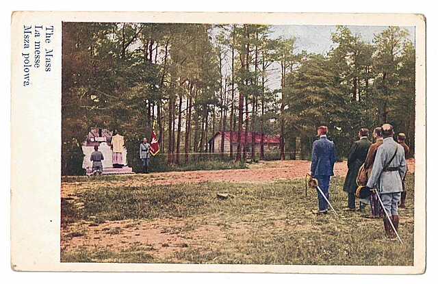 Presentation of flags to 1st Division of Polish Army in France, 22nd June 1918: The Mass