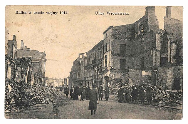 Kalisz w czasie wojny 1914 Ulica Wrocławska
