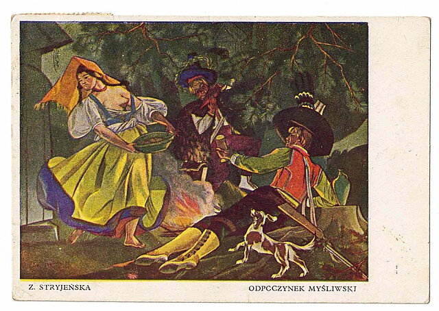 Zofia Stryjeńska, Odpoczynek myśliwski