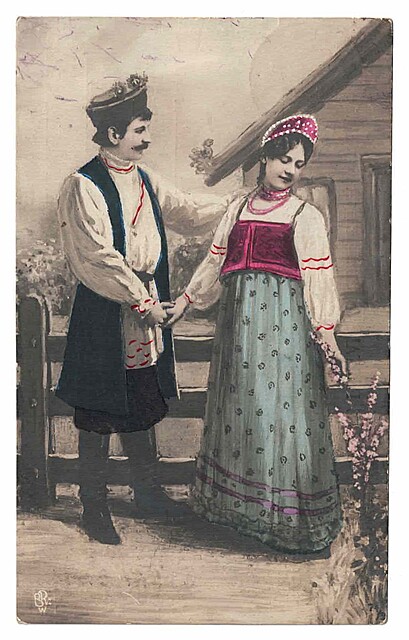 Para w stroju ludowym