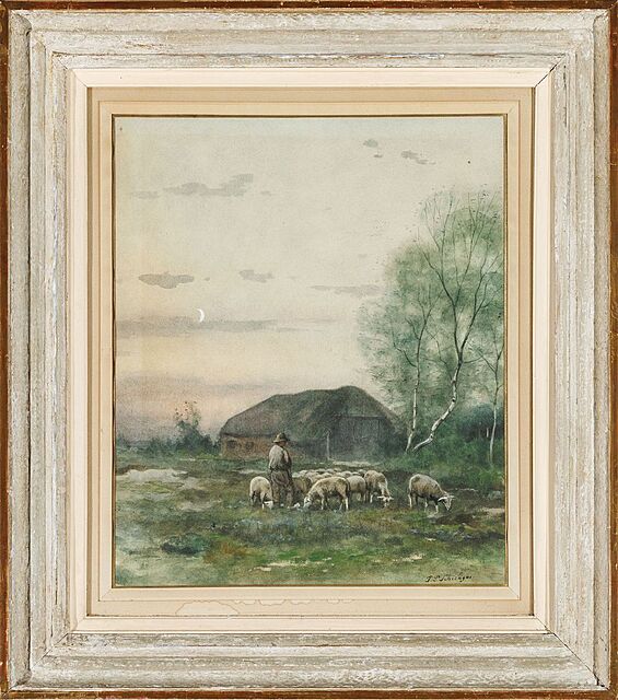 PASTUSZEK Z OWCAMI O ZMIERZCHU