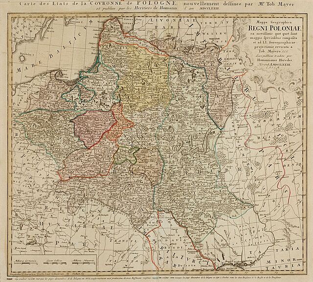 MAPA POLSKI, 1773
