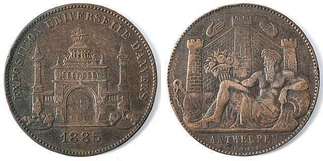 MEDAL, WYSTAWA POWSZECHNA, Antwerpia, 1885