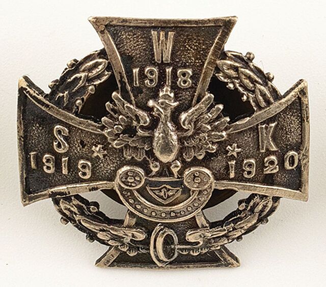 ODZNAKA PAMIĄTKOWA, WOJSKOWA STRAŻ KOLEJOWA 1918 - 1920, miniaturka