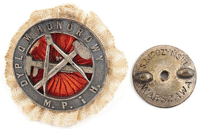 ODZNAKA, DYPLOM HONOROWY MINISTERSTWA PRZEMYSŁU I HANDLU wz. 1929