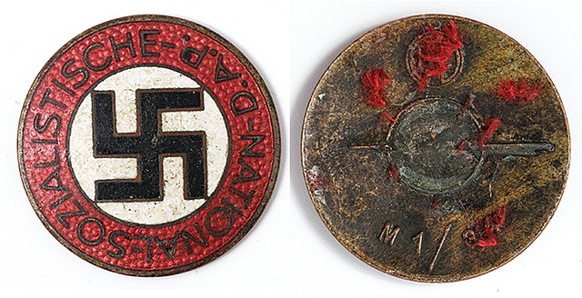 ODZNAKA NSDAP, Niemcy, Markneukirchen, Karl Wurster 1934