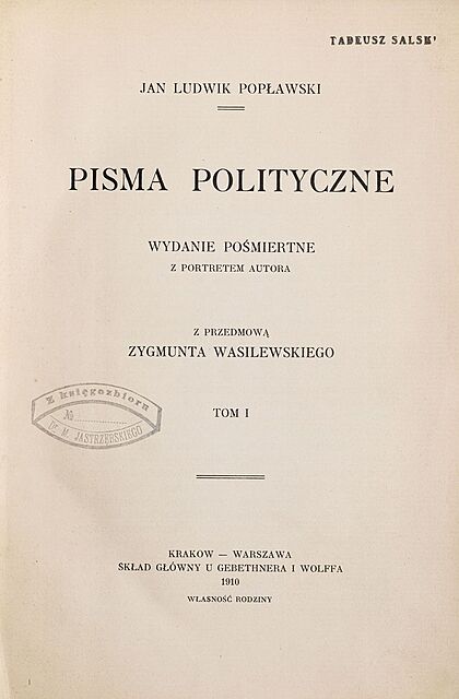 Jan Ludwik POPŁAWSKI