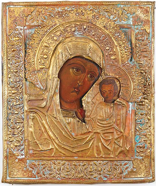 IKONA, MATKA BOŻA KAZAŃSKA, Rosja, XIX / XX w.