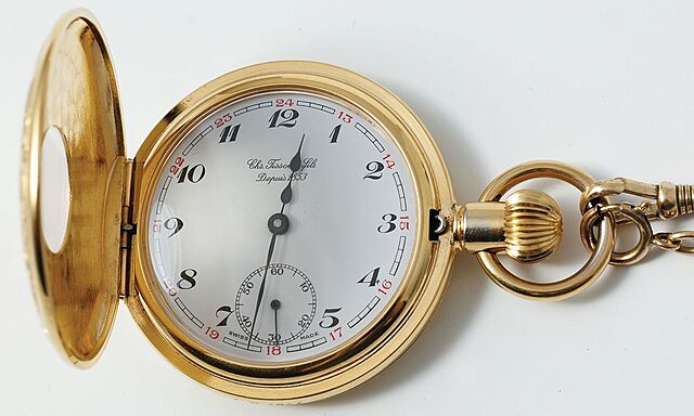 ZEGAREK KIESZONKOWY SAVONETTE typu half hunter, Szwajcaria, Tissot, przed 1986
