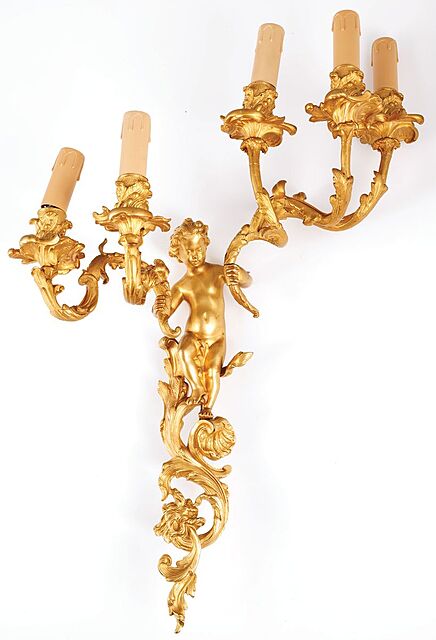 KINKIET Z PUTTEM, Francja, XIX w.