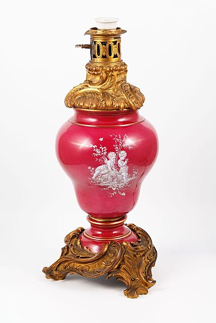 LAMPA NAFTOWA, Francja, 4 ćw. XIX w.