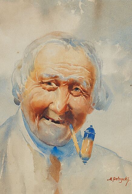 PALĄCY FAJKĘ, ok. 1930