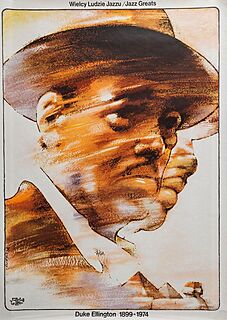 PLAKAT, WIELCY LUDZIE JAZZU, DUKE ELLINGTON, 1975