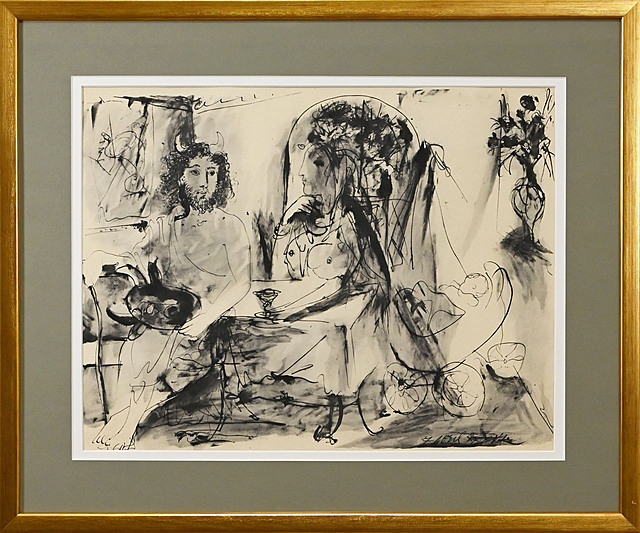 Jeune faune, femme et enfant, z serii "La flûte double", 1967