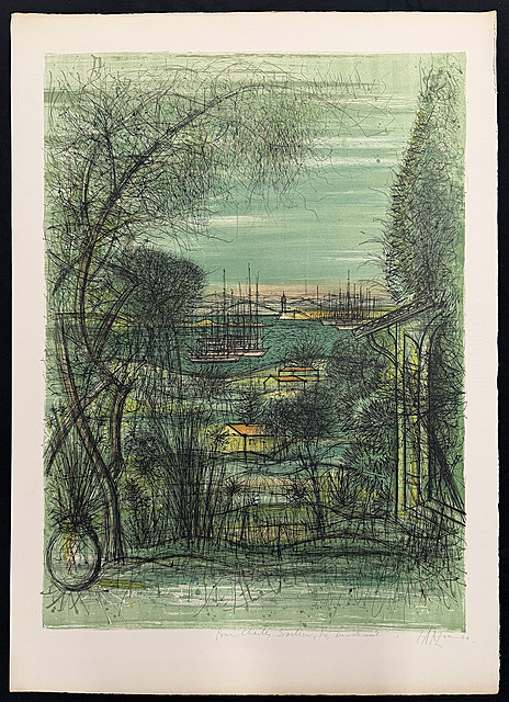 Vue du Port derrière les arbres (Widok na port za drzewami)