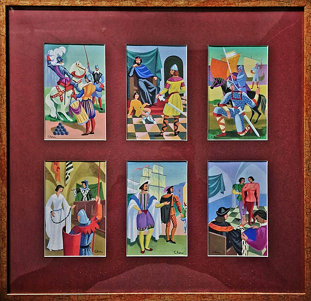 Cykl 6 oryginalnych gwaszy do "Histoire de France", 1955