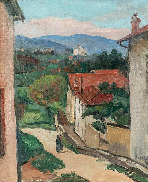 Aleja w wiosce, 1924 r.