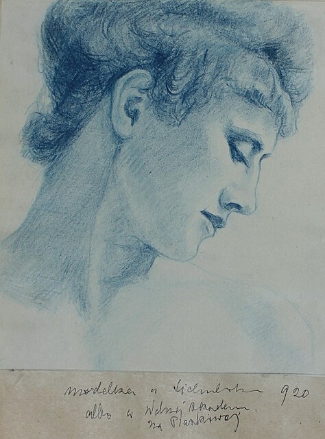 Modelka u Sichulskiego, 1920