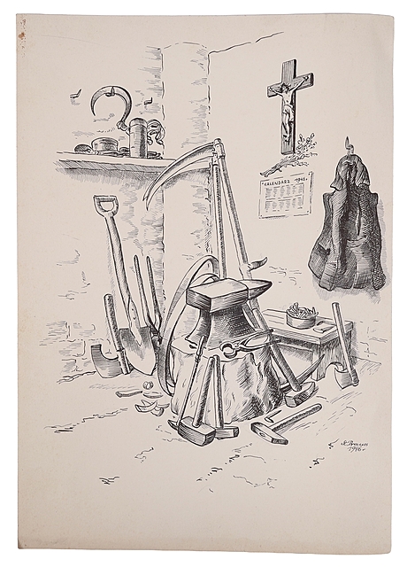 W kuźni, 1946