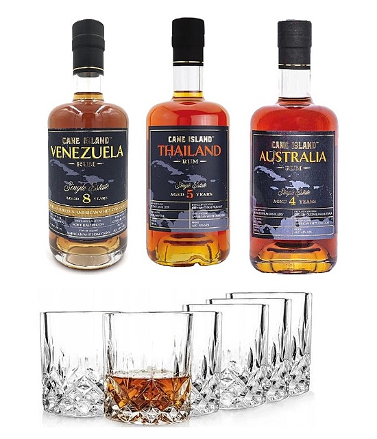 Cane Island Single Estate Rhum 0,7l 43% Zestaw - 5 sztuk