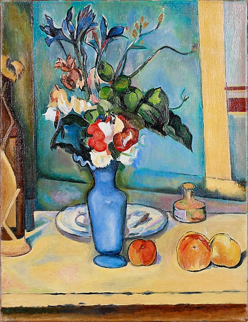 Błękitny wazon według obrazu Paula Cézanne’a